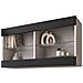 Komodee Tivoli Horizontal 100 Vetrina Sospesa, Bianco/nero, Senza Led, Larghezza 100 Cm X Altezza 50 Cm X Profondità 29 Cm, Per Soggiorno, Sala Da Pranzo - Foto miniatura 3