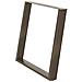 Gambe per tavolo da pranzo a forma di U 2 pz in acciaio naturale 100x(72-73) cm - Foto miniatura 4