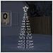 Albero di Natale a LED con Punte 220 LED Bianco Freddo 180 cm - Foto miniatura 2