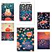 Set Di 6 Stampe Yayoi Kusama Tramonto Acqua Blu Arancione Rosso Viola Colori Janapise Con Illustrazioni Di Design Per La Casa A3 & A4 Senza Cornice - Foto miniatura 1