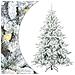 Albero di Natale Artificiale con Rami Pieghevoli Bianco 240 cm - Foto miniatura 1