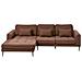 Divano Angolare 3 Posti Flam Bouclé Marrone Lato Destro - Foto miniatura 3