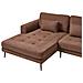 Divano Angolare 3 Posti Flam Bouclé Marrone Lato Destro - Foto miniatura 5
