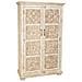 Armadio In Legno Intagliato Finitura Artigianale 96x40x167h Cm - Foto miniatura 1
