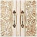 Armadio In Legno Intagliato Finitura Artigianale 96x40x167h Cm - Foto miniatura 5