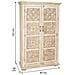 Armadio In Legno Intagliato Finitura Artigianale 96x40x167h Cm - Foto miniatura 6