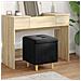 Pouf contenitore con cuscino Nero 40 x 40 x 45 cm Velluto - Foto miniatura 2