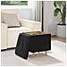 Pouf contenitore con cuscino Nero 40 x 40 x 45 cm Velluto - Foto miniatura 4