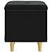 Pouf contenitore con cuscino Nero 40 x 40 x 45 cm Velluto - Foto miniatura 5