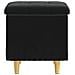 Pouf contenitore con cuscino Nero 40 x 40 x 45 cm Velluto - Foto miniatura 6