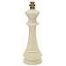 Scultura Re Degli Scacchi Quarzy In Resina Bianco E Oro - Foto miniatura 1