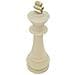 Scultura Re Degli Scacchi Quarzy In Resina Bianco E Oro - Foto miniatura 2