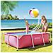 Piscina da giardino con telaio in metallo sopra il terreno Rosa - Foto miniatura 4