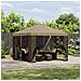 Gazebo da giardino con pareti laterali 3 x 3 m Beige - Foto miniatura 2