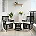 Sedia da esterno con cuscino 2 pcs Nero e Crema polyrattan - Foto miniatura 2