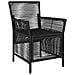 Sedia da esterno con cuscino 2 pcs Nero e Crema polyrattan - Foto miniatura 4