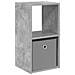 Comodino Grigio cemento 30,5 x 27 x 59,5 cm Legno multistrato - Foto miniatura 1