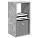 Comodino Grigio cemento 30,5 x 27 x 59,5 cm Legno multistrato - Foto miniatura 3