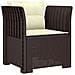 Poltrona a 1 Posto con Cuscini Aspetto Rattan PP Marrone - Foto miniatura 1