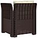Poltrona a 1 Posto con Cuscini Aspetto Rattan PP Marrone - Foto miniatura 4