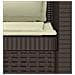 Poltrona a 1 Posto con Cuscini Aspetto Rattan PP Marrone - Foto miniatura 6