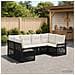 Set Divano da Giardino 6 pz 6-Numero di posti Nero polyrattan - Foto miniatura 6