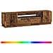 Mobile TV LED Legno antico Legno ingegnerizzato - Foto miniatura 3