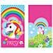 8 Inviti E Buste Unicorno Arcobaleno Taglia Unica - Foto miniatura 1