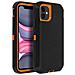 Cover Iphone Xr Protezione Rigida Multi-strato Bumper Antishock Nero / arancione - Foto miniatura 7