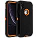Cover Iphone Xr Protezione Rigida Multi-strato Bumper Antishock Nero / arancione - Foto miniatura 2