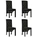 Sedie Da Pranzo 4 Pz Nere In Tessuto - Foto miniatura 1