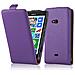 Nokia Lumia 625 Custodia Di Finta-pelle Flip Luscio In Lila Orchidea - Protezione In Stile Flip Di Similpelle Fine - Portafoglio Cover Case Wallet Book Etui Protezione - Foto miniatura 1