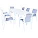 Jerri - Set Tavolo In Alluminio Cm 135/270 X 90 X 75 H Con 8 Poltrone Lotus - Foto miniatura 1