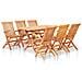 Set Da Pranzo Da Giardino 7 Pz Pieghevole In Massello Di Teak - Foto miniatura 1