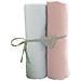 2 Draps Housse Bb Blanc Rose 70 X 140 Cm - Jersey - 130gr / m - Foto miniatura 1
