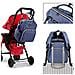 Fasciatoio Borsa Del Pannolino Del Bambino Sacchetto Del Pannolino Zaino Sacchetti Di Maternit Con I Pc 1 Cambio Dei Pannolini Pad E 2 Passeggino Cinghie Impermeabile Grande Capacit Di Mamma E Pap (blu) - Foto miniatura 3