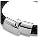 Bracciale in Pelle per Uomo ""Helix"" 20cm Argento - Foto miniatura 2