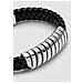Bracciale in Pelle per Uomo ""Helix"" 20cm Argento - Foto miniatura 9