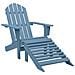 Sedia Giardino Adirondack con Ottomana Massello di Abete Blu - Foto miniatura 1