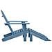 Sedia Giardino Adirondack con Ottomana Massello di Abete Blu - Foto miniatura 3