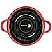 Fagor Optimax Pentola Induzione 24 Cm Acciaio Smaltato, Antiaderente Senza Pfoa, Coperchio  Rosso - Foto miniatura 2