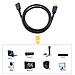 Cavo Hdmi 4k@ 60hz Hdmi 2.0 Black 1 M - Foto miniatura 9