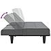 Divano Letto Con Portabicchieri In Tessuto Grigio Scuro - Foto miniatura 5