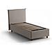 Letto Singolo Bruna, Letto Contenitore Con Rivestimento In Tessuto, 100% Made In Italy, Apertura Frontale, Adatto Per Materasso Cm 80x190, Tortora - Foto miniatura 4