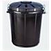 Secchio Della Spazzatura 70 L Nero Plastica - Foto miniatura 1