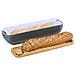 Portapane Con Coperchio Per Baguette Tagliere In Legno Bambù Manici 40x12x8.5 Cm - Foto miniatura 1