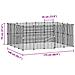 Gabbia Per Animali 36 Pannelli Con Porta Nera 35x35 Cm Acciaio - Foto miniatura 3