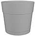 Pentola Di Fiori E Piante Di Plastica Rotonda - Serbatoio Dell'acqua - Ø 30 Cm - Grigio Chiaro - Foto miniatura 1