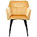Set Di 2 Sedie Da Pranzo Velluto Giallo Jasmin - Foto miniatura 2