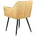 Set Di 2 Sedie Da Pranzo Velluto Giallo Jasmin - Foto miniatura 7